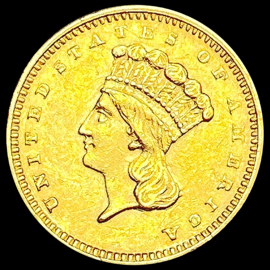1862 Rare Gold Dollar CHOICE AU