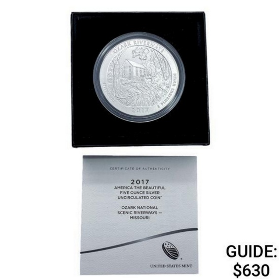 2017 Ozarks 5oz Silver Round [1 Coin]