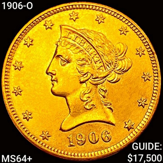1906-O $10 Gold Eagle CHOICE BU+