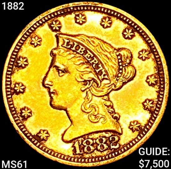 1882 $2.50 Gold Quarter Eagle UNCIRCULATED