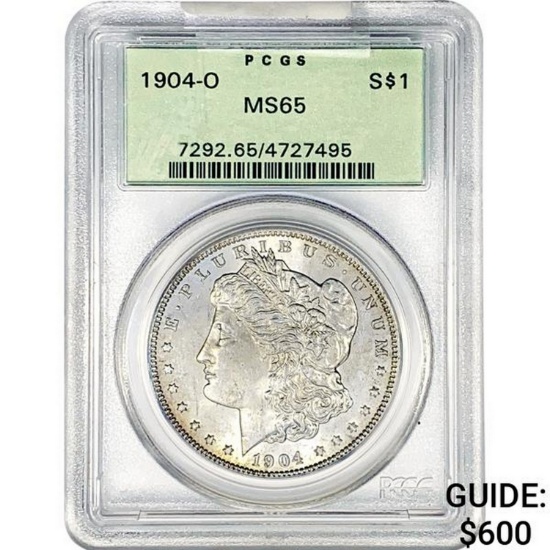 1904-O Morgan Silver Dollar PCGS MS65