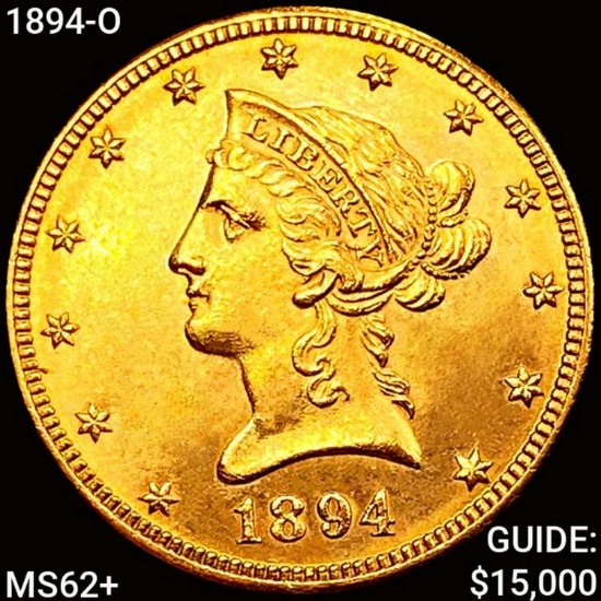 1894-O $10 Gold Eagle UNCIRCULATED +