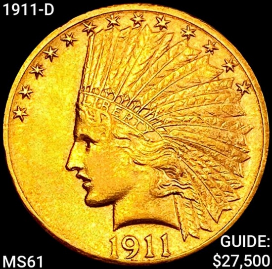 1911-D $10 Gold Eagle UNCIRCULATED