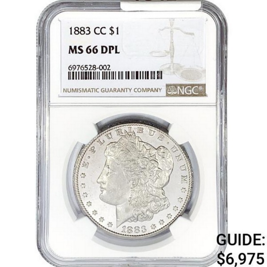 1883-CC Morgan Silver Dollar NGC MS66 DPL