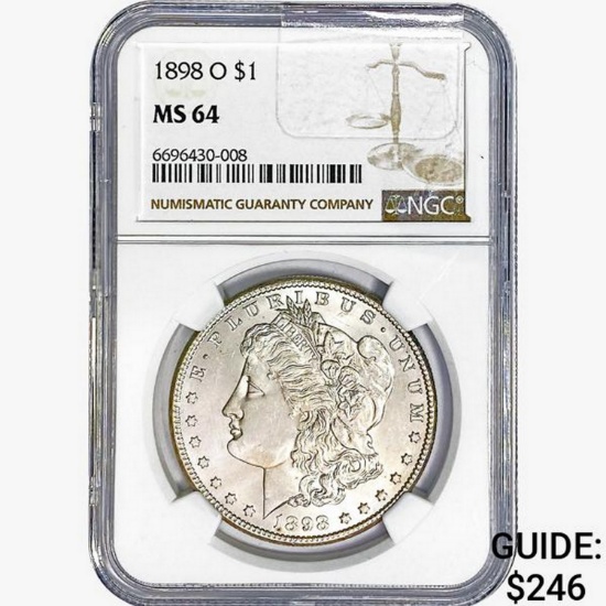 1898-O Morgan Silver Dollar NGC MS64