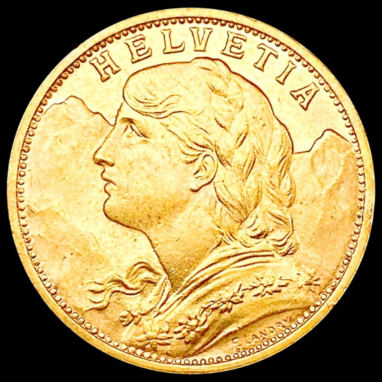 1935 Swiss .1867oz Gold 20 Francs CHOICE BU