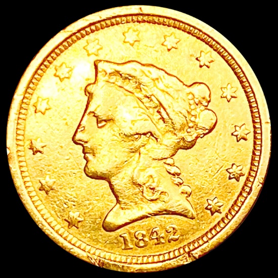 1842-O $2.50 Gold Quarter Eagle LIGHTLY CIRCULATED