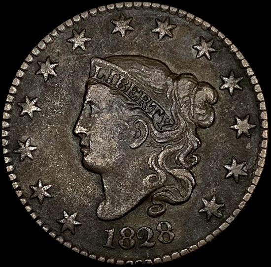 1828 Coronet Head Large Cent NEARLY UNCIRCULATED