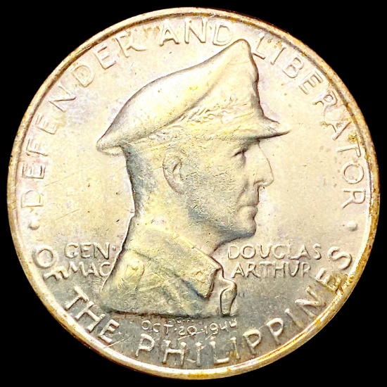 1947-S Philippines Silver 1 Peso CLOSELY UNCIRCULA