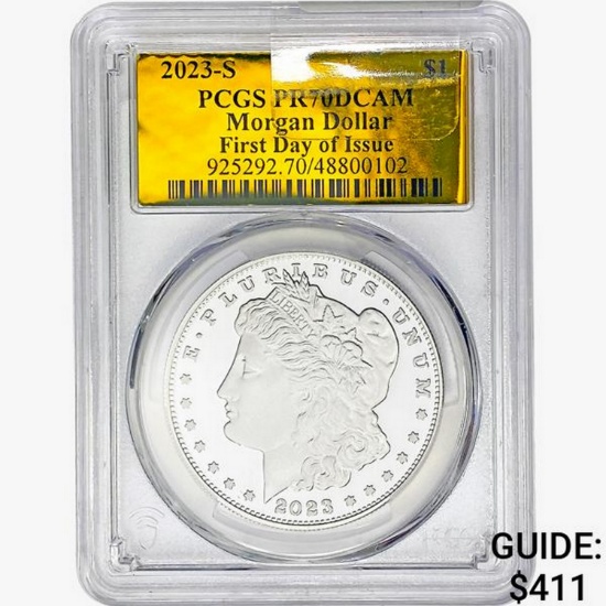 2023-S Morgan Silver Dollar PCGS PR70 DCAM