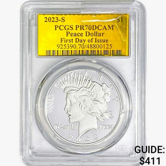 2023-S Silver Peace Dollar PCGS PR70 DCAM