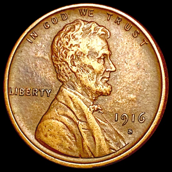 1916-S Wheat Cent CLOSELY UNCIRCULATED