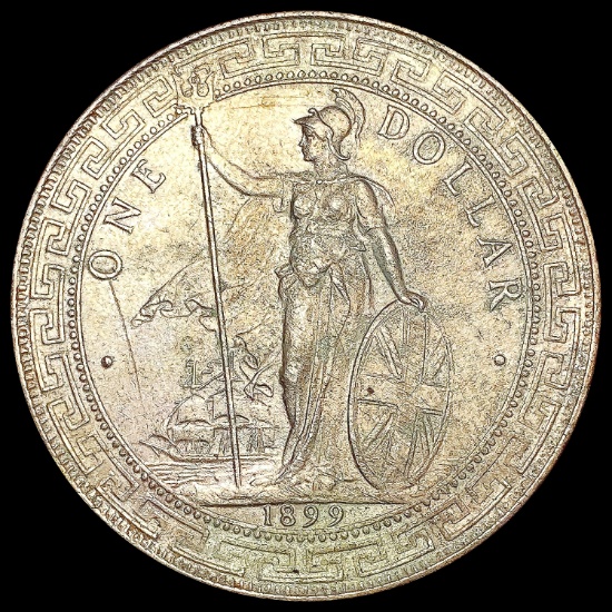 1899 G. Britain Trade Dollar NEARLY UNCIRCULATED