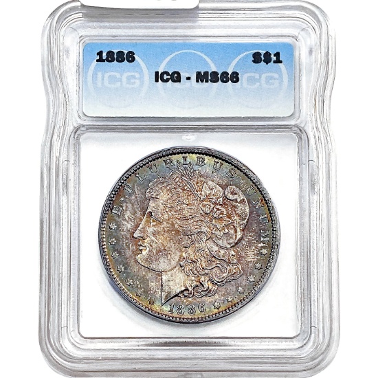 1886 Morgan Silver Dollar ICG MS66