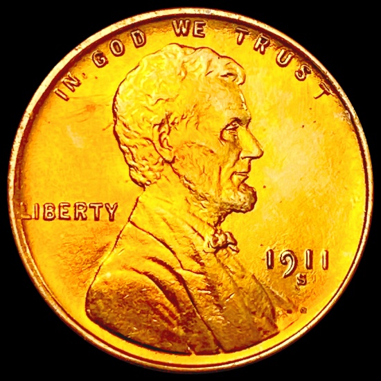 1911-S RED Wheat Cent CHOICE BU