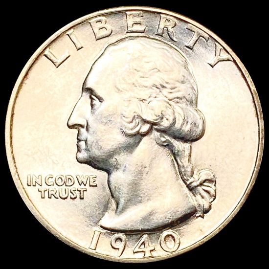 1940-D Washington Silver Quarter GEM BU