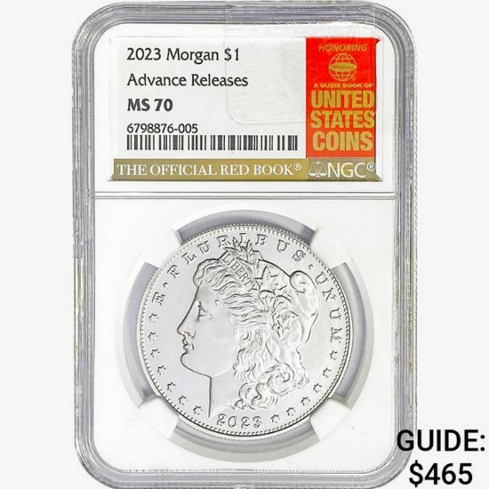 2023 Morgan Silver Dollar NGC MS70 Advance Release
