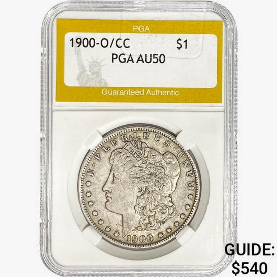 1900-O/CC Morgan Silver Dollar PGA AU50