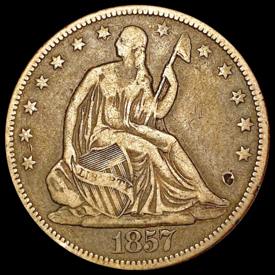 1857 Seated Liberty Half Dollar LIGHTLY CIRCULATED