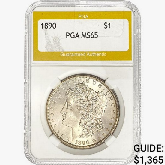 1890 Morgan Silver Dollar PGA MS65