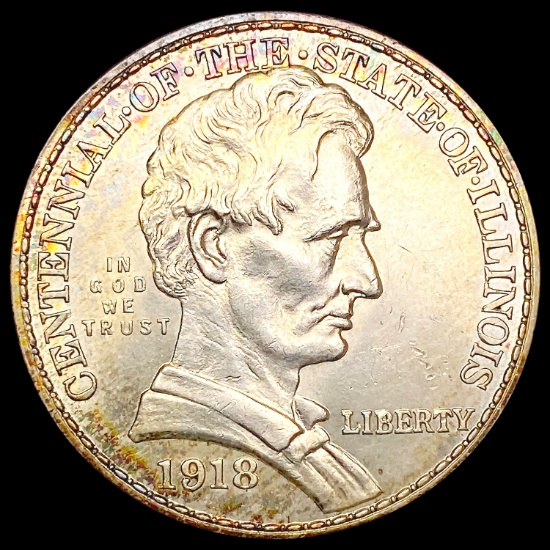 1918 Illinois Half Dollar GEM BU