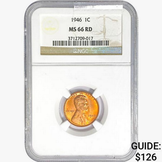 1946 Wheat Cent NGC MS66 RD
