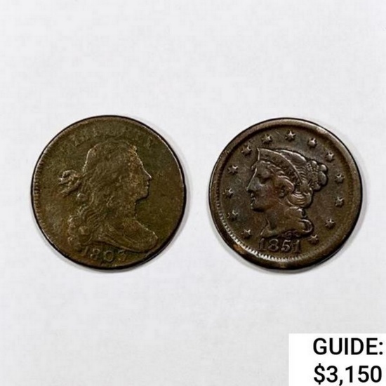 1796-1857 Large Cents (59 Coins)