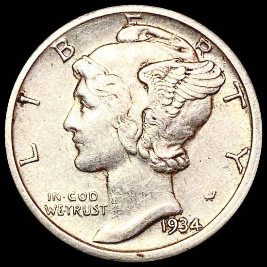 1934-D Mercury Dime CLOSELY UNCIRCULATED