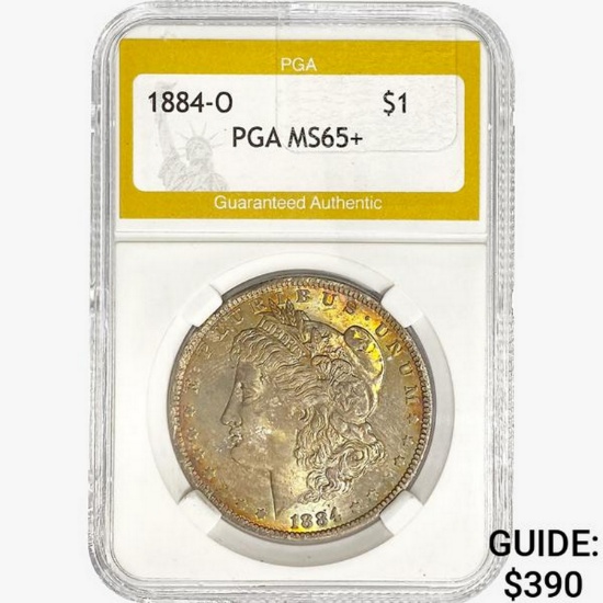 1884-O Morgan Silver Dollar PGA MS65+