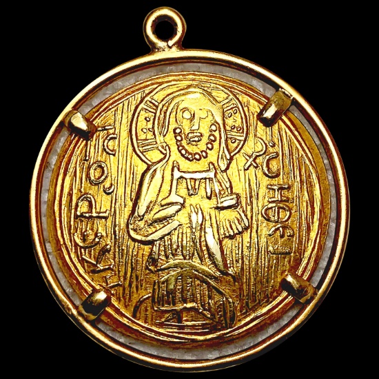 1028-1034 Byzantine .1846oz Gold Solidius w/ 18k G