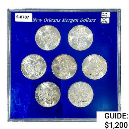 1883-1904 Morgan Dollars O mints [7 Coins]