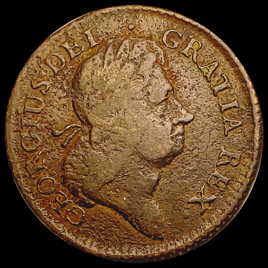 1723 Hibernia Colonial Coin NICELY CIRCULATED