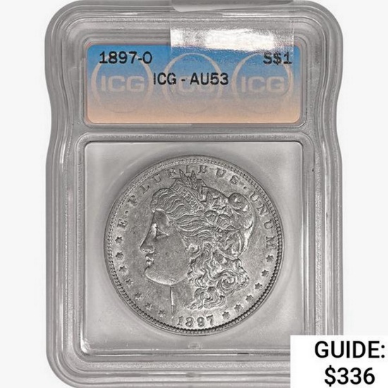 1897-O Morgan Silver Dollar ICG AU53