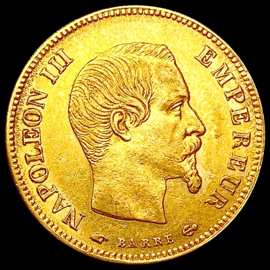 1858 France .0933oz Gold 10 Francs UNCIRCULATED