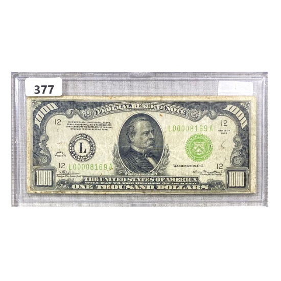 1934 $1000 Fed. Reserve Note San Francisco