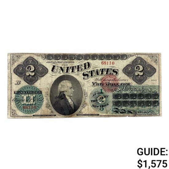 1862 $2 LG Legal Tender Note