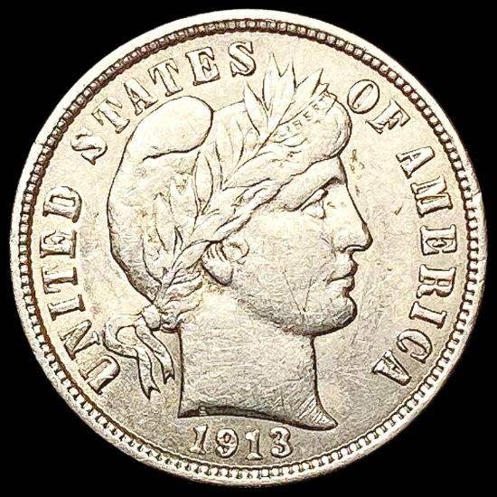 1913 Barber Dime CLOSELY UNCIRCULATED