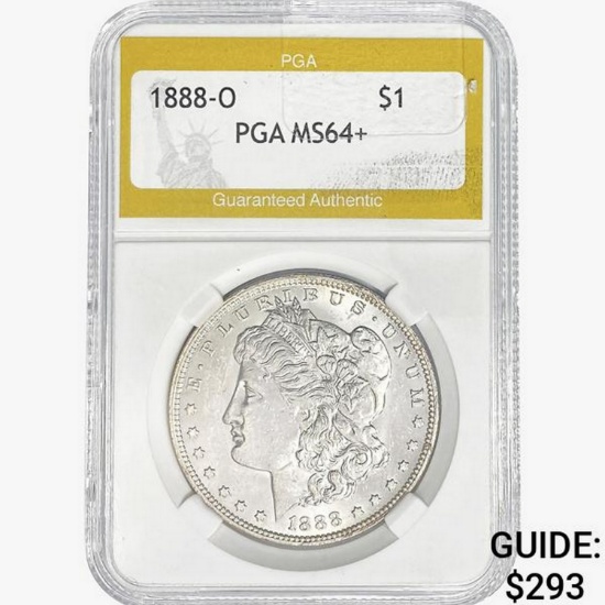 1888-O Morgan Silver Dollar PGA MS64+