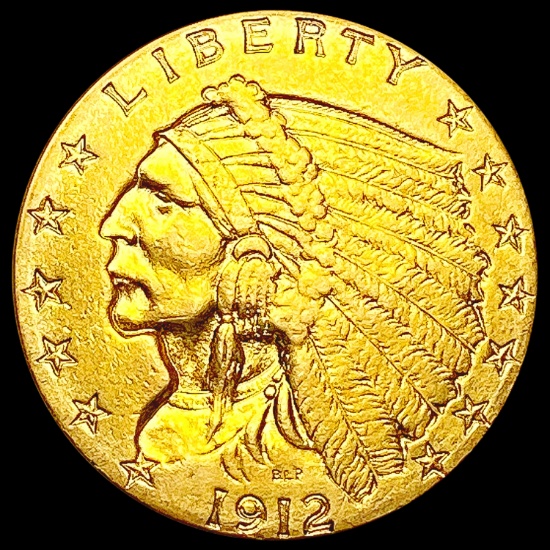 1912 $2.50 Gold Quarter Eagle CLOSELY UNCIRCULATED