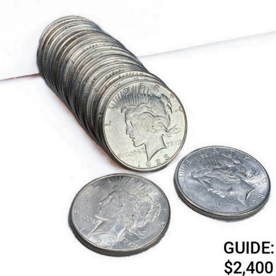 1923-S Peace SILV Dollar Roll (20 Coins)