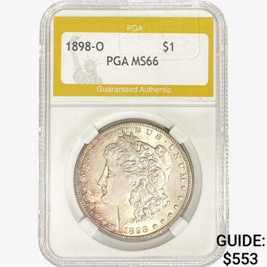 1898-O Morgan Silver Dollar PGA MS66