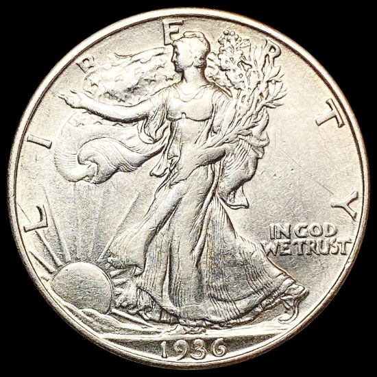 1936-D Walking Liberty Half Dollar CLOSELY UNCIRCU