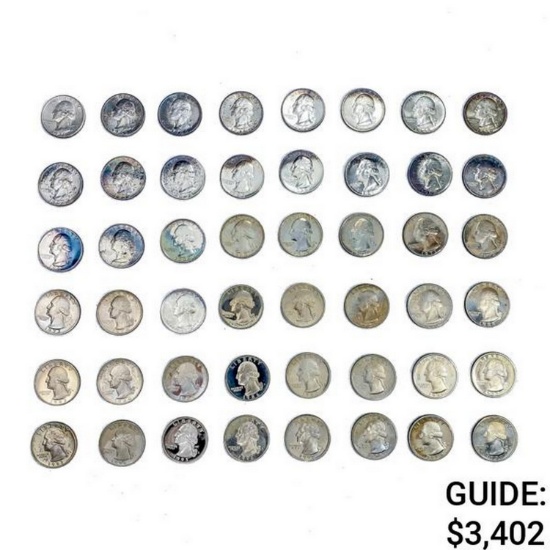 1936-1998 Proof Washington Quarters (48 Coins)