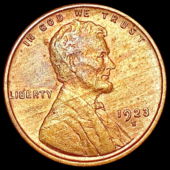 1923-S Wheat Cent CLOSELY UNCIRCULATED