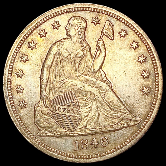 1846 Seated Liberty Dollar CHOICE AU