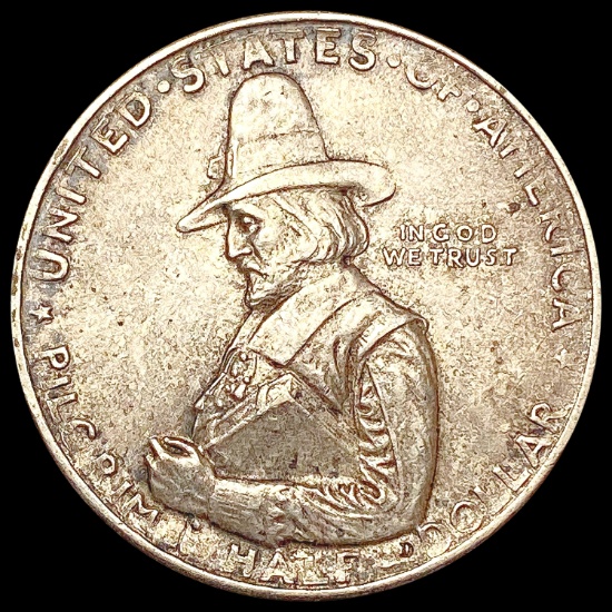 1920 Pilgrim Half Dollar NEARLY UNCIRCULATED