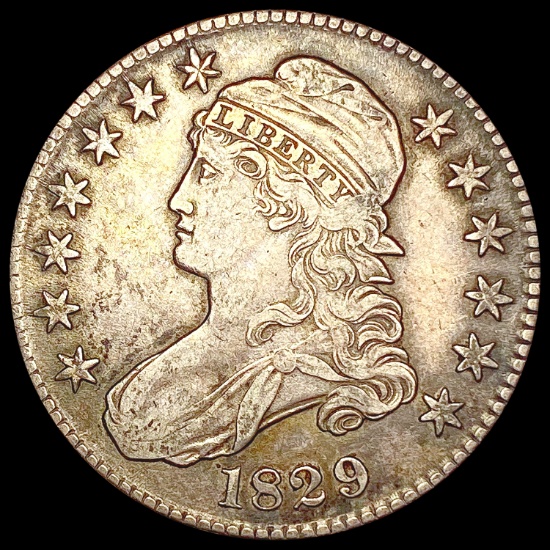 1829 Capped Bust Half Dollar LIGHTLY CIRCULATED
