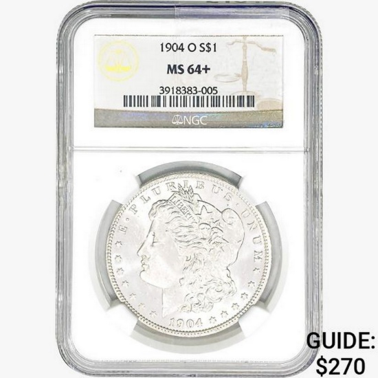 1904-O Morgan Silver Dollar NGC MS64+