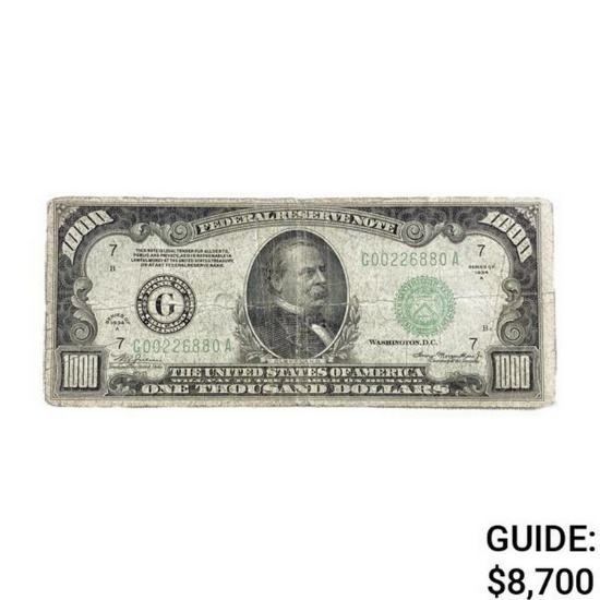 1934-A $1,000 FRN CHICAGO, IL