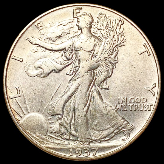 1937-D Walking Liberty Half Dollar NEARLY UNCIRCUL